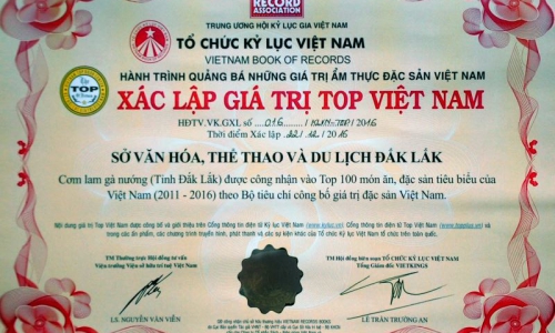 Đắk Lắk vinh dự có món ăn và quà tặng được lọt vào Top 100 món ăn đặc sản Việt Nam và Top 100 đặc sản quà tặng Việt Nam giai đoạn 2020 – 2021