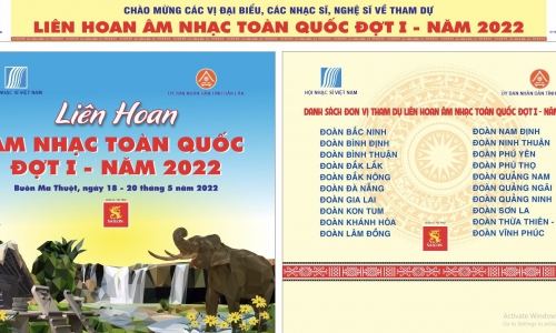Liên hoan Âm nhạc toàn quốc đợt I – năm 2022 tại thành phố Buôn Ma Thuột, tỉnh Đắk Lắk